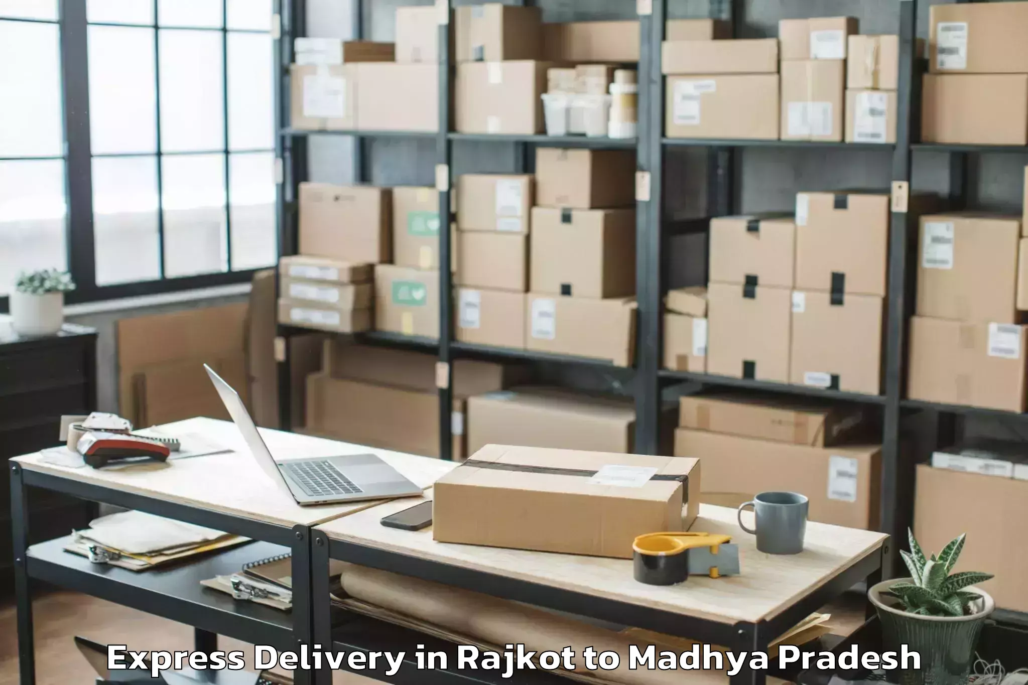 Book Rajkot to Kailaras Express Delivery